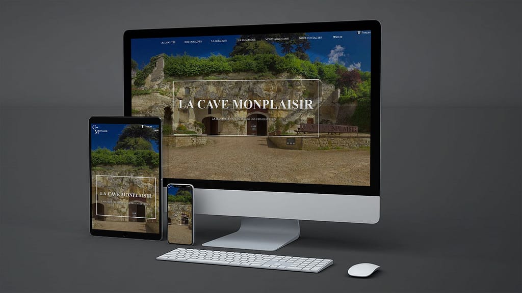 Laurent Boucher Webdesigner création de site internet multi écrans responsives pour caviste cavemonplaisir.fr