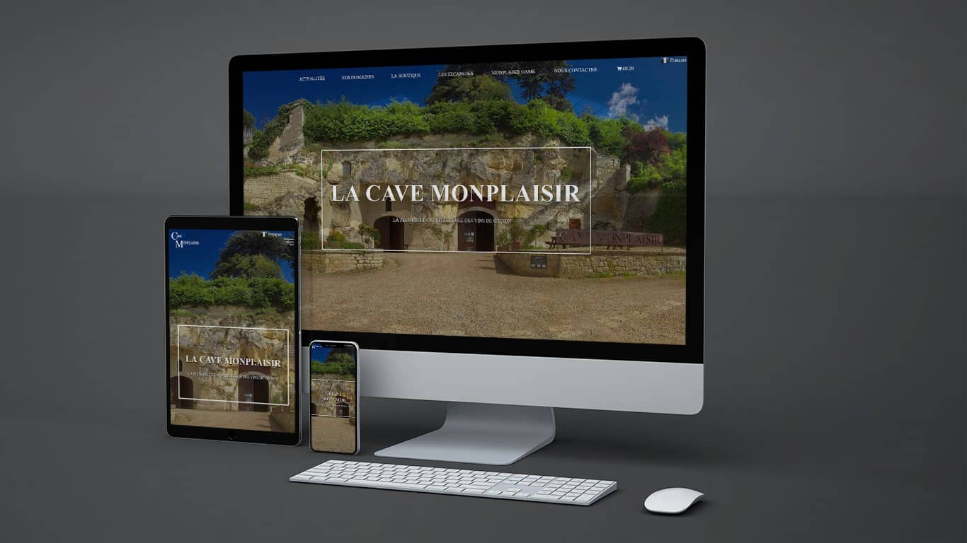 Laurent Boucher Webdesigner création de site internet multi écrans responsives Le Webdesign d'un site pour cave monplaisir chinon